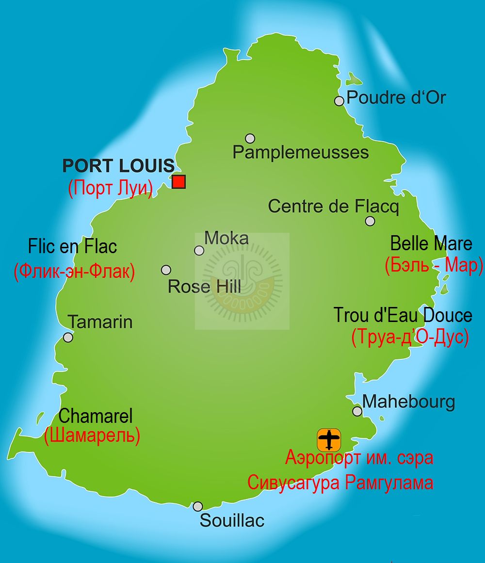 Порт Луи Маврикий на карте мира